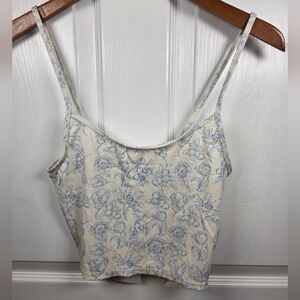 NWT Dippin’ Daisys Rendezvous Tank Top S Blue Floral Cottagecore LA Brand